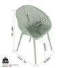 4 Pack Lounge Chair Set With Long Table