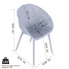 2 Pack Lounge Chair Set & Folding Square Table