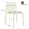 4 Piece Set Of Modern Color Block Designed Single Chairs With Round Table