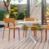 4 Piece Set Of Modern Designed Single Chairs With Round Table