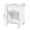 Nightstand & 1 Drawer And 1 Shelf - White