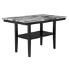 Counter Dining Table With Storage Bottom Shelf For Kitchen - Black