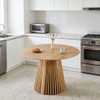 Extendable Pedestal Multifunctional Dining Table - Oak