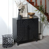 2 Door Storage Cabinet With Adjustable Shelf - Black