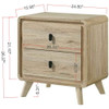 Nightstand & 2 Drawers - Beige