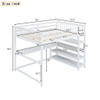 Loft Bed With Storage Shelves And Under Bed Desk