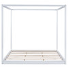 Wood Canopy Platform Bed With Support Legs And Airflow Slats