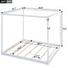 Wood Canopy Platform Bed With Support Legs And Airflow Slats