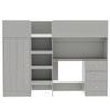 Loft Bed With Built In Wardrobe, Desk, Shelves, And Drawers