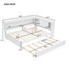 Daybed With Storage Shelves, LED, USB, And Trundle