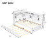 Daybed With Storage Shelves, USB Charging, And Trundle Bed