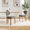 Dining Chairs With Ergonomic Backrest And Adjustable Feet (Set of 2)