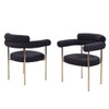 Upholstered Accent Dining Chairs With Armrests (Set of 2)