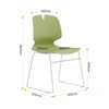 Modern Stacked Office Chairs (Set of 4)