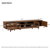 Modern TV Stand With Fluted Glass Doors & 2 Drawers