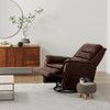 Swivel Recliner With Manual Adjustable Footrest