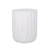 Outdoor End Table With Scallop Edge - Antique White