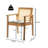 Preston - Outdoor Dining Chair With Cushion (Set of 2) - Teak / Beige