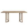 Contemporary 69 Inches Dining Table With U Shaped Trestle Base - Light Ash