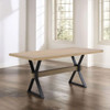 Elevated - Farmhouse Dining Table With X Shaped Legs - Light Ash