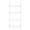 Cimarron - Ladder Bookcase With 4 Shelves - Clear