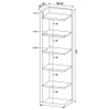 6 Tier Corner Bookcase - Cappuccino