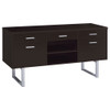 5 Drawer Credenza With Open Shelving - Cappuccino