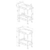 2 Shelf Serving Cart - Brown
