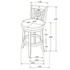 Swivel Bar Stool (Set of 2) - Black