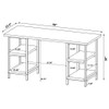 Salvaged - 4 Shelf Writing Desk With Hollow Board - Brown