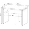 Extension Desk With Floating Top Design - Brown