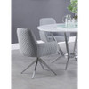 Flare - Arm Side Dining Chair With Tufting - Gray