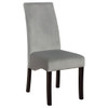 Upholstered Dining Chair Soft Padded Seat And Flared Back Design (Set of 2) - Gray