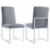 Upholstered Dining Chair Set With Base (Set of 2) - Gray
