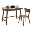 2 Piece Writing Desk Set With Chair - Brown