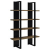 Mystrene - 4 Shelf Bookcase With Open Shelving Design - Black