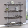 Herringbone - Bookcase With Full Length Shelf - Gray