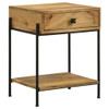 1 Drawer Accent Table With Bottom Shelf - Brown