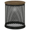 Drum Base Accent Table - Brown