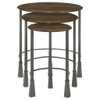 3 Piece Nesting Table Set - Brown