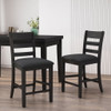 Farmhouse Upholstered Wood Counter Stools