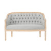 French Country Chesterfield Style Tufted Loveseat