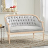 French Country Chesterfield Style Tufted Loveseat
