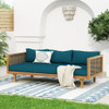 Claremont - 3 Seater Daybed Teak Acacia Wood Water Resistant Cushions