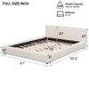 Stylish Upholstered Bed With Birch Wood Frame
