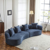 Elegant Curved Sectional Sofa With Full Foam Comfort