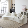 Elegant Curved Sectional Sofa With Full Foam Comfort