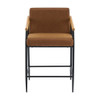 Mid Century Modern Counter Stool Set With Iron Frame