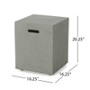 Modern Tank Holder Side Table With Smooth Concrete Surface
