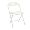 Folding Chairs, Stackable & Waterproof (Set of 4) - White